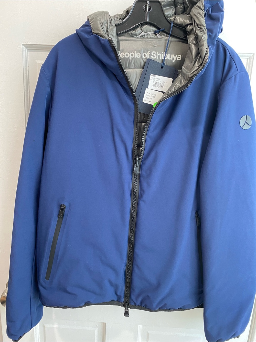 Men's Blue Hooded Puffer Jacket